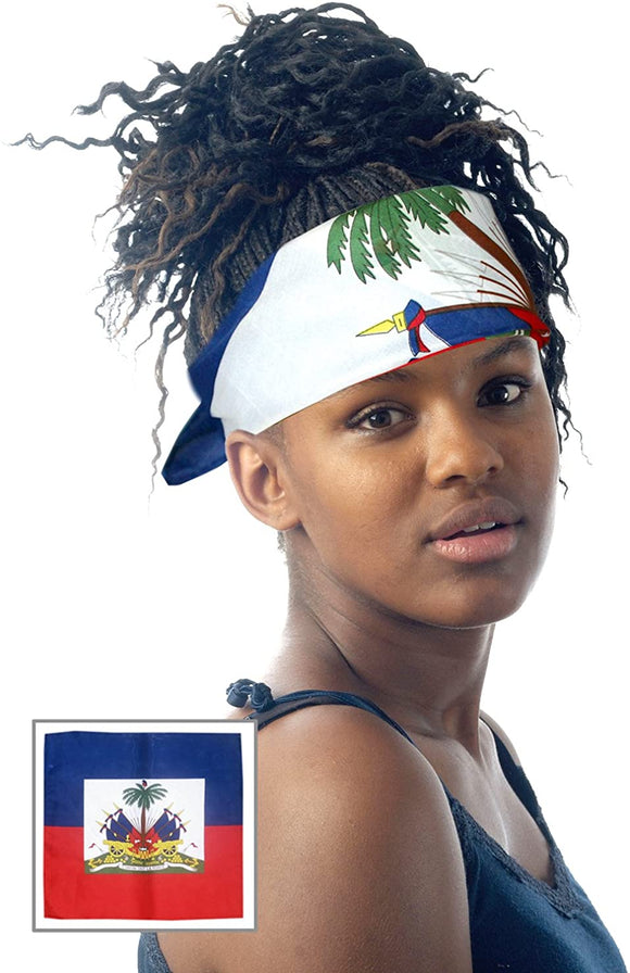 Haitian flag bandana